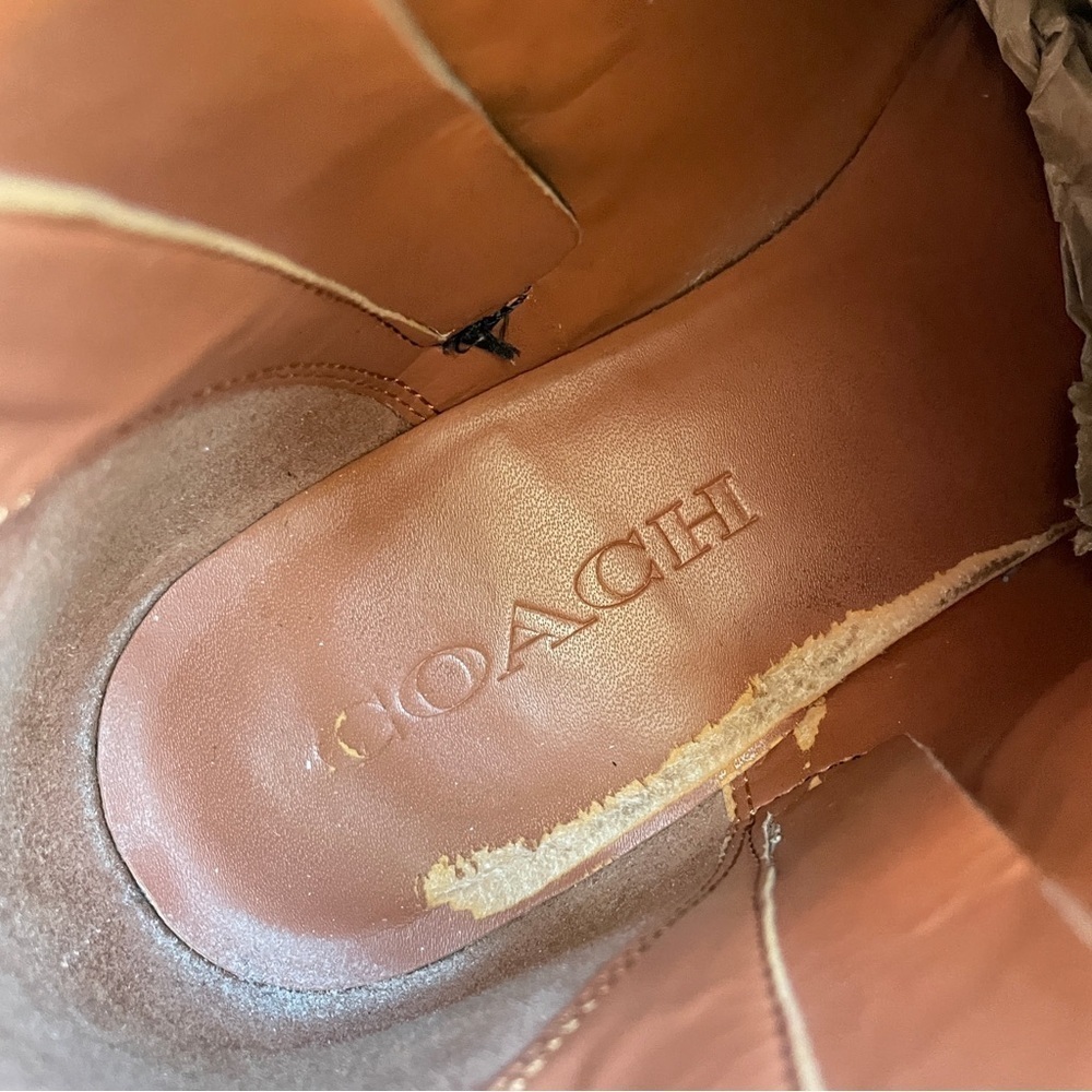 Coach Dani Ankle Bootie Black Leather Boot Western Vibe 7.5 - Picture 6 of 7
